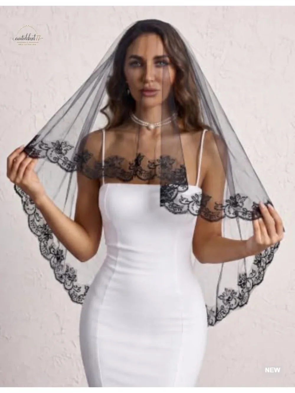 Wedding Veil Lace Trim Bride Halloween Costume Bachelorette